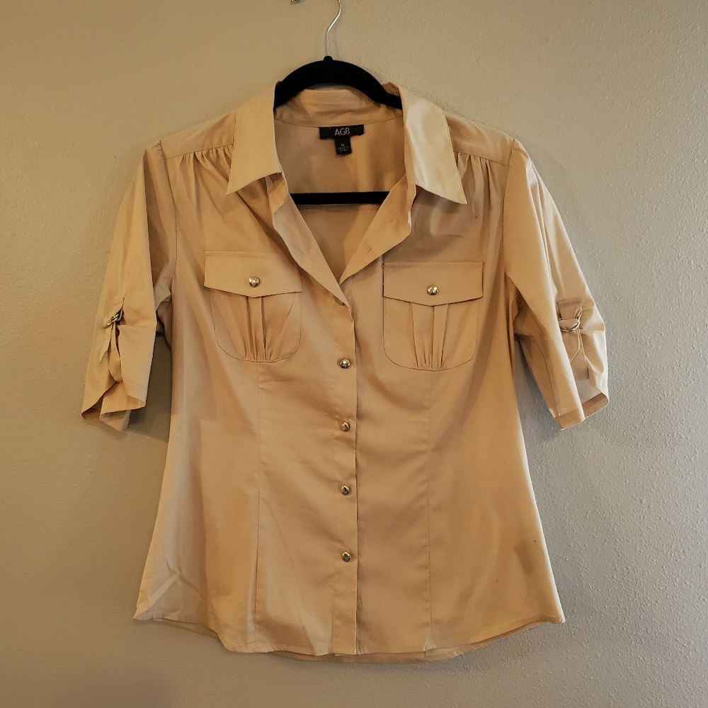 Button up collared blouse